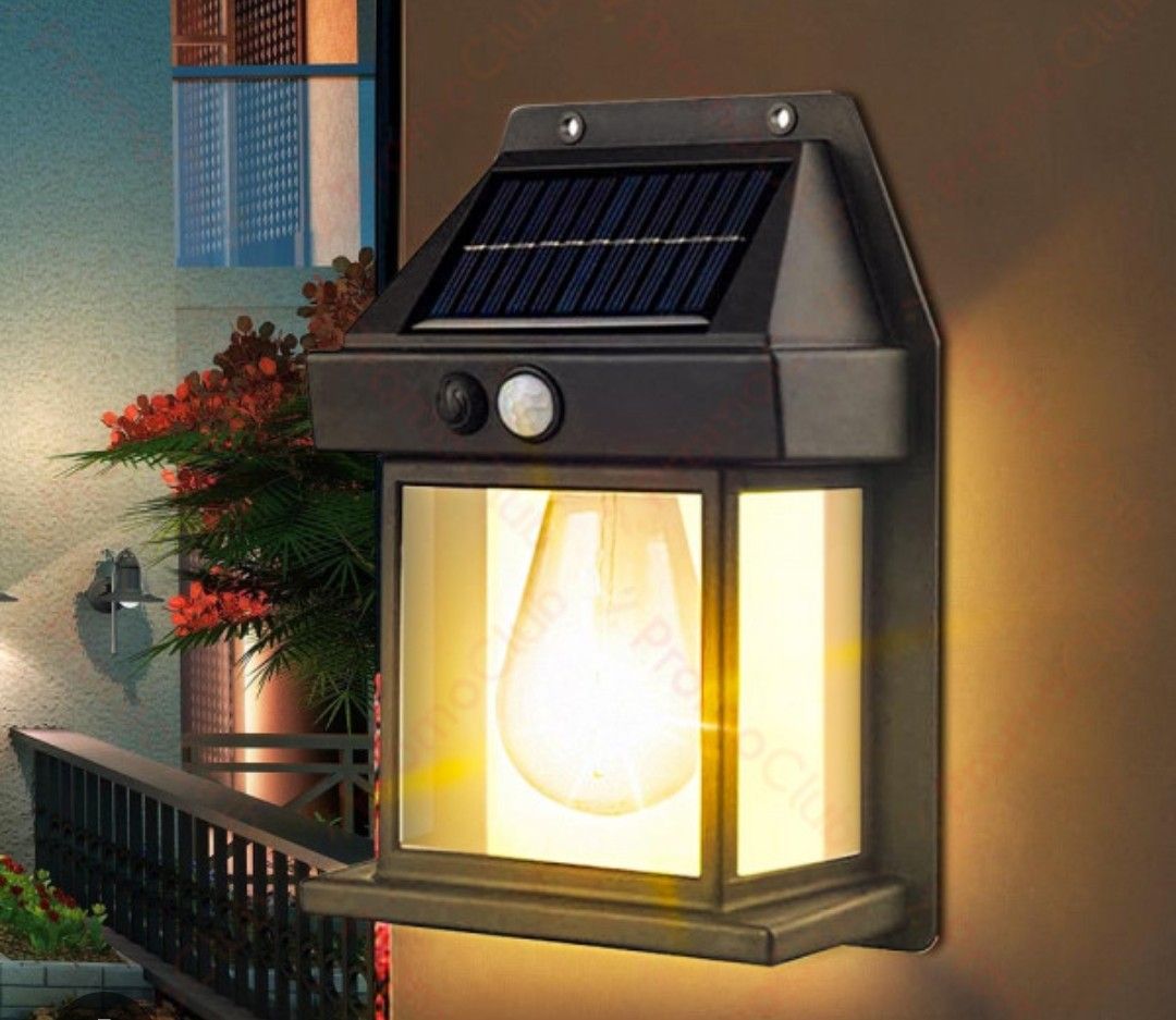 Solar Charge Motion Sensor Solar Waterproof Wall Lamp (Model Bk-888)