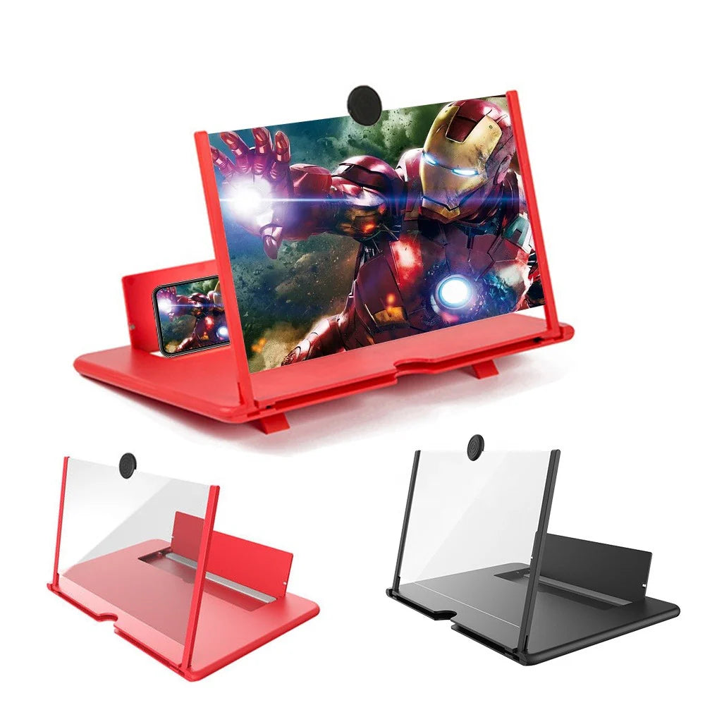 14" HD Phone Screen Magnifier Amplifier with Foldable Stand — 3D Fresnel Lens, Anti-Slip Portable Design, Universal Compatibility for Movies, Videos & Gaming