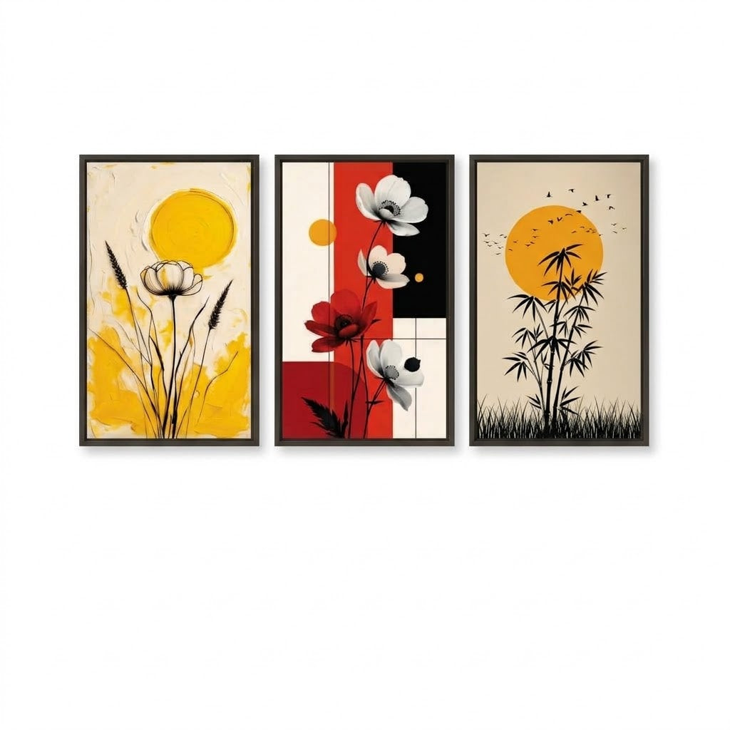 Set of 3 Premium Wall Art Photo Tiles