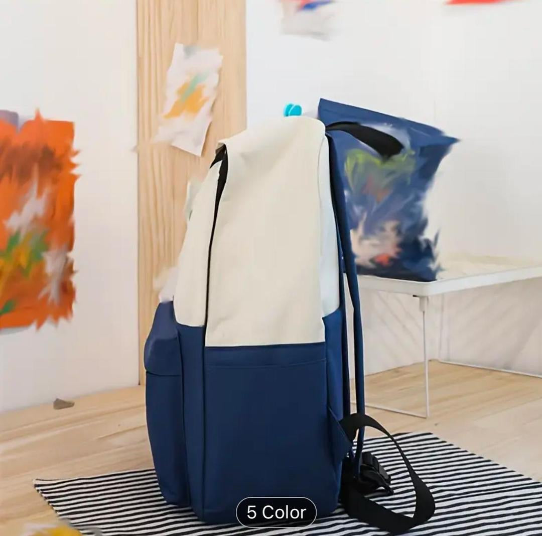 Cute Cat Print 4-in-1 School Bag Set for Girls – Backpack, Handbag, Crossbody Pouch, Pencil Case & Lunch Bag Stylish Combo - Black