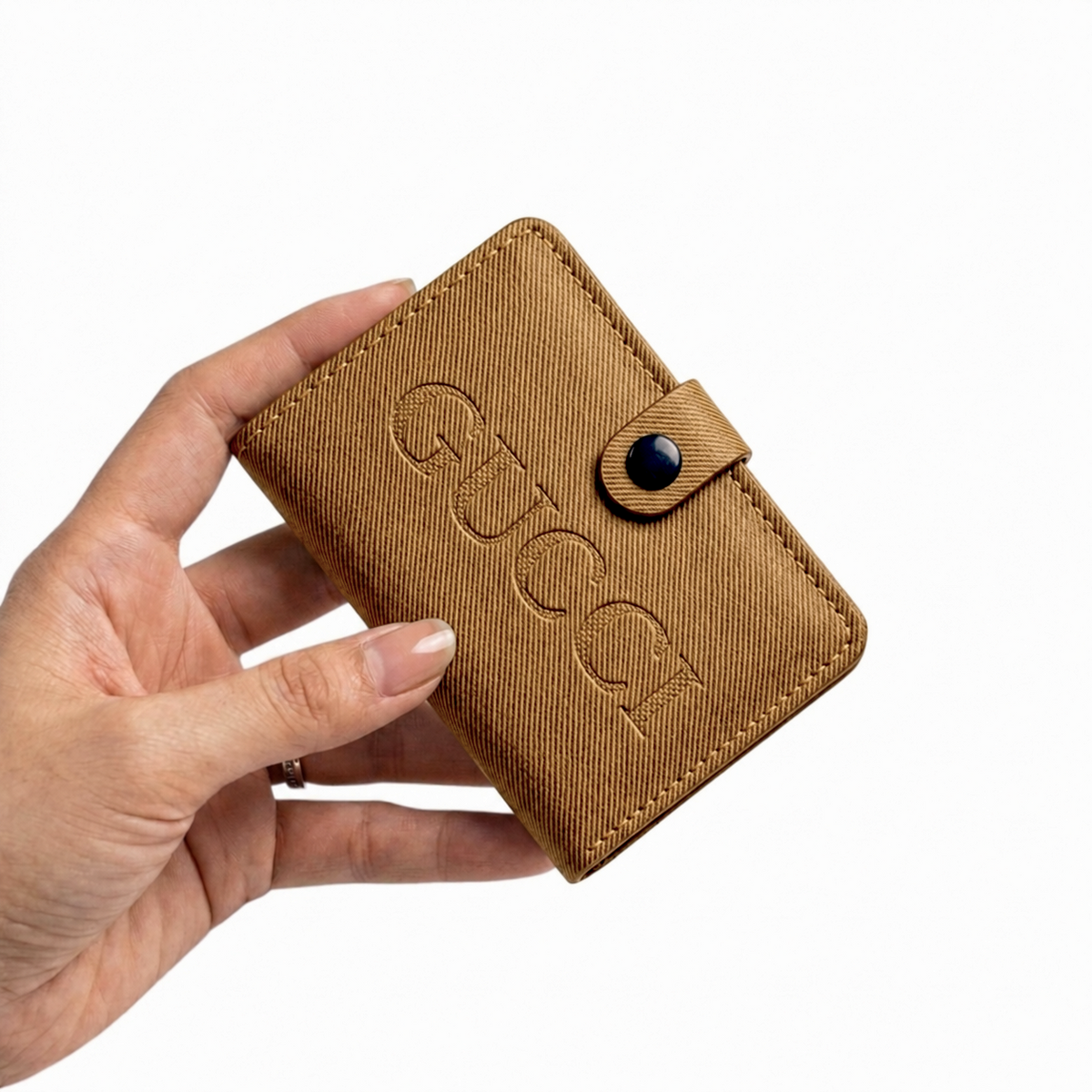WAGLOK Slim Tuck Lock Wallet with ID Window & Cash Pocket - Brown