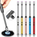 USB Rechargeable Electric Arc BBQ Lighter Windproof Flameless Plasma Lighter with 360° Flexible Neck and LED Battery Indicator for Kitchen Candles BBQ