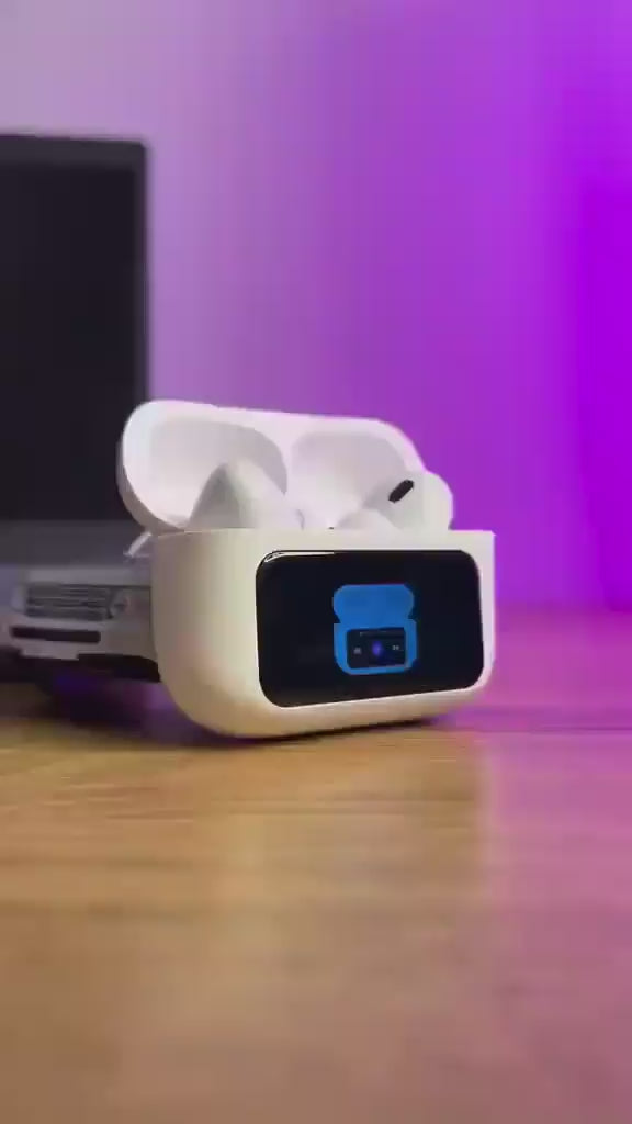 A9 Pro ANC Wireless Earbuds With Smart Touchscreen Charging Case For Noise Reduction And Ambient Sound Control